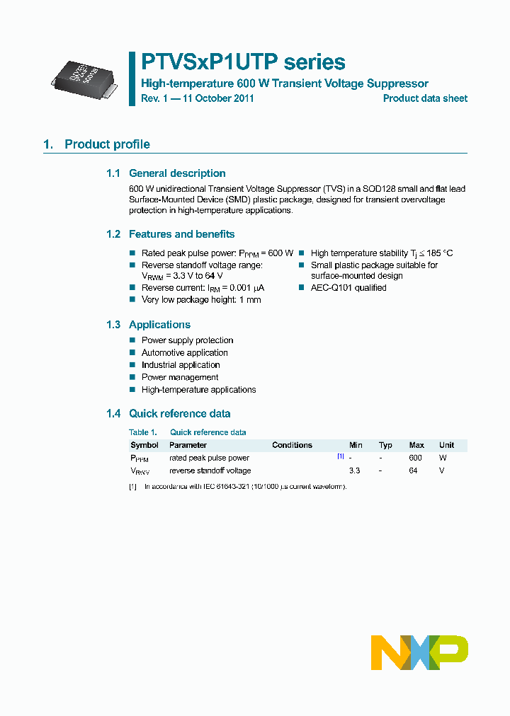 PTVS9V0P1UTP_7364824.PDF Datasheet