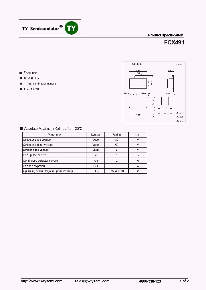 FCX491_7370340.PDF Datasheet