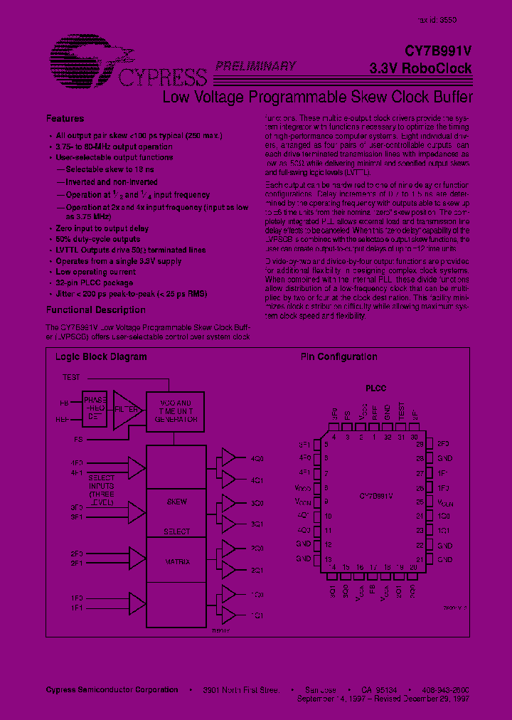 CY7B991V-7JI_7387701.PDF Datasheet