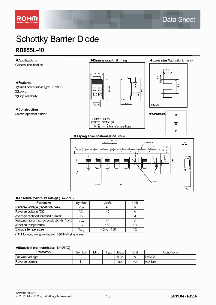 RB055L-40TE25_7388728.PDF Datasheet