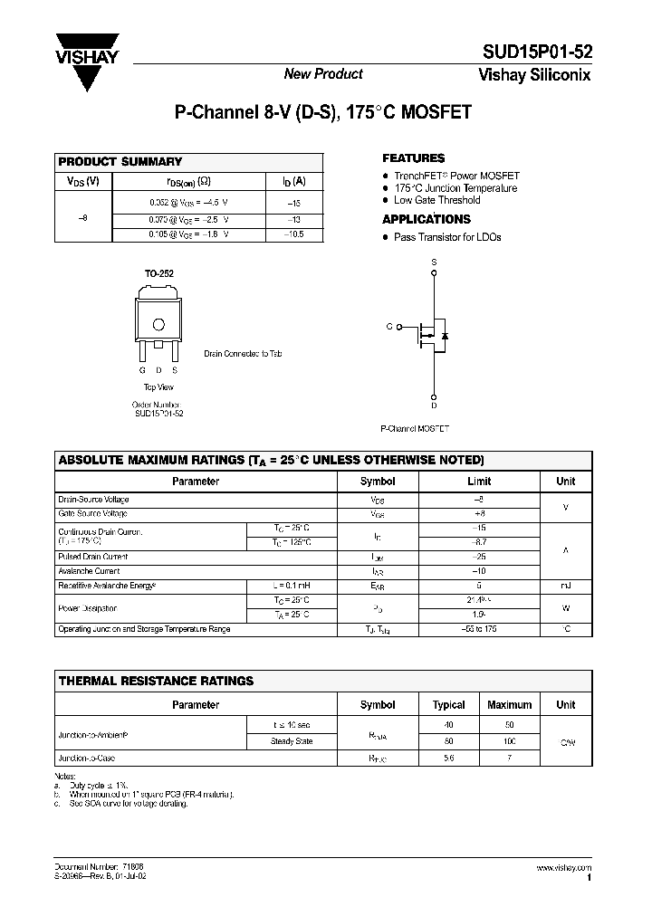 SUD15P01-52_7425579.PDF Datasheet