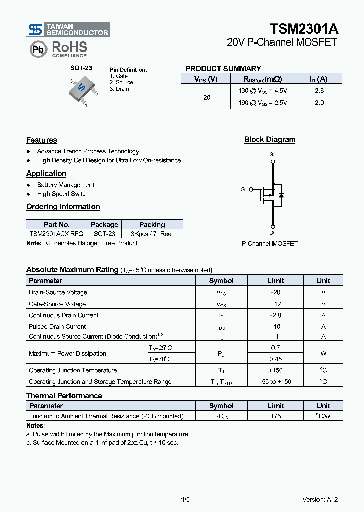 TSM2301ACXRFG_7432414.PDF Datasheet