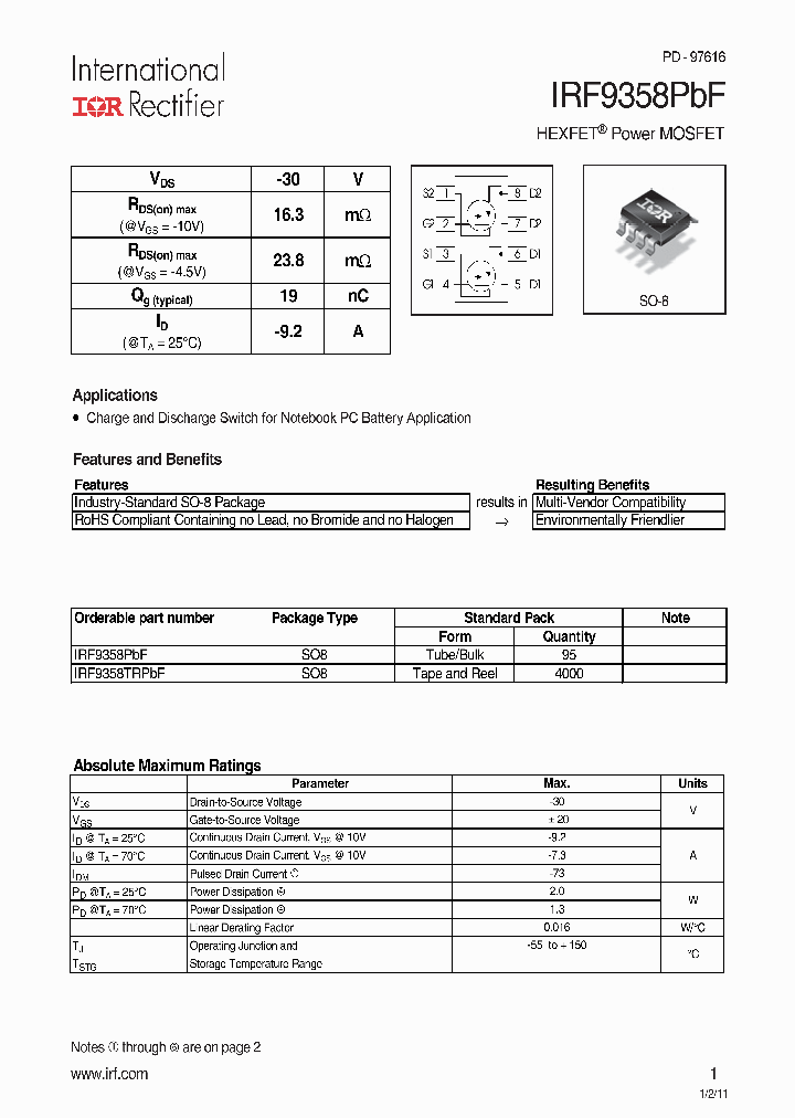 IRF9358TRPBF_7432770.PDF Datasheet
