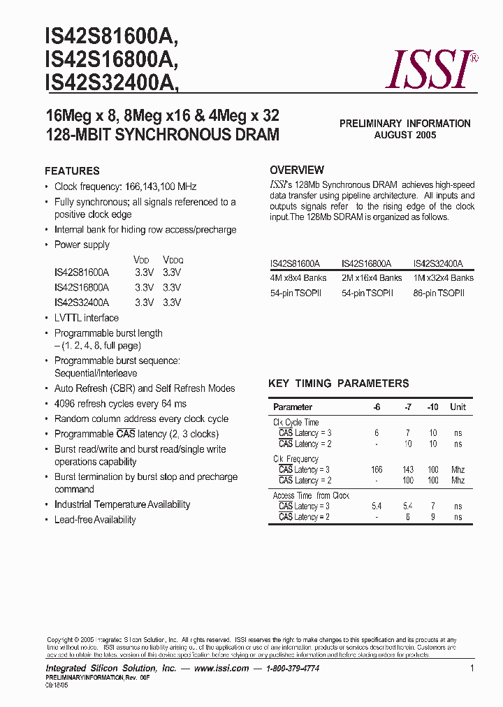 IS42S16800A-7TI-TR_7435898.PDF Datasheet