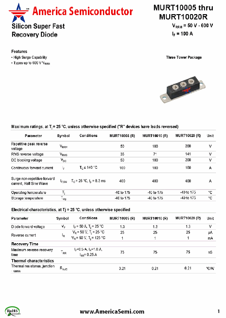 MUR10010_7492317.PDF Datasheet