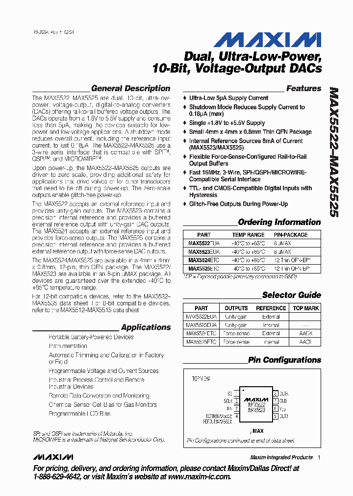 MAX5525ETC_7496387.PDF Datasheet