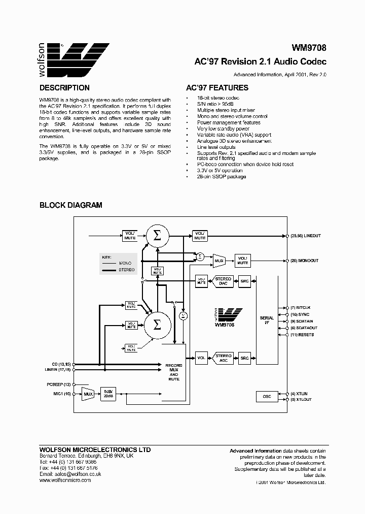 WOLFSONMICROELECTRONICS-XWM9708CDS_7509250.PDF Datasheet