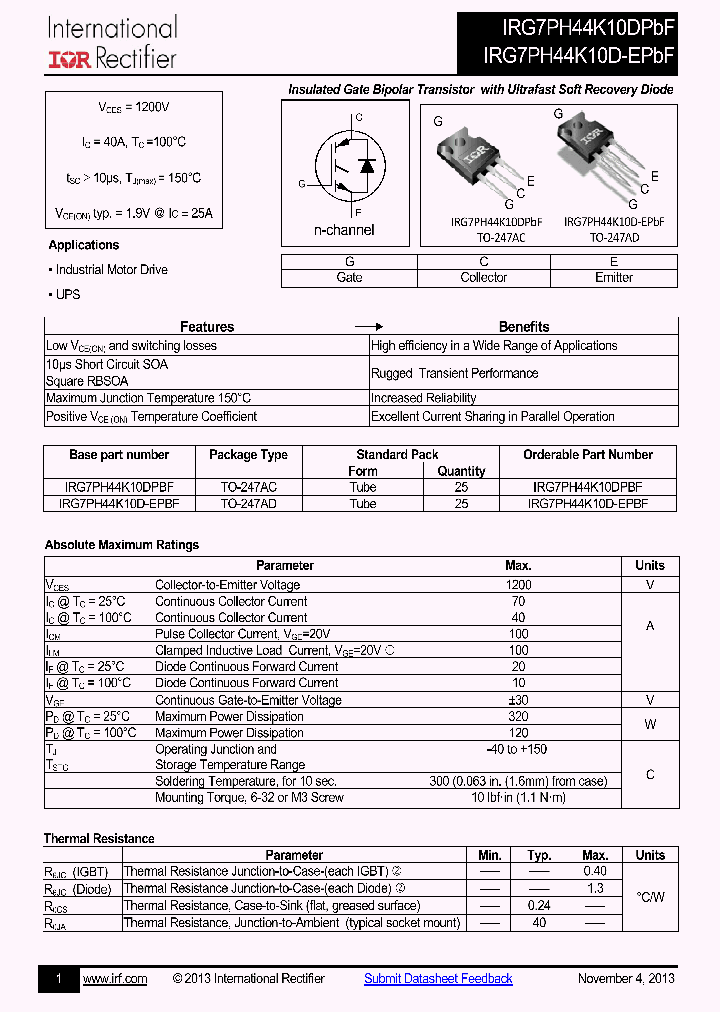 IRG7PH44K10DPBF_7512589.PDF Datasheet