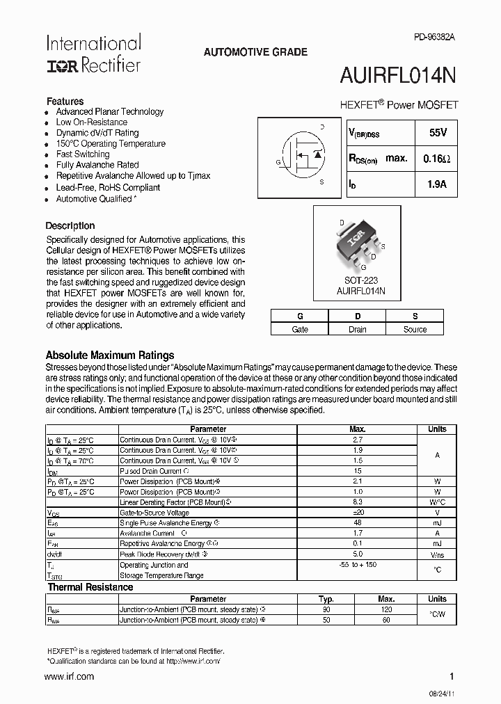 AUIRFL014NTR_7529469.PDF Datasheet