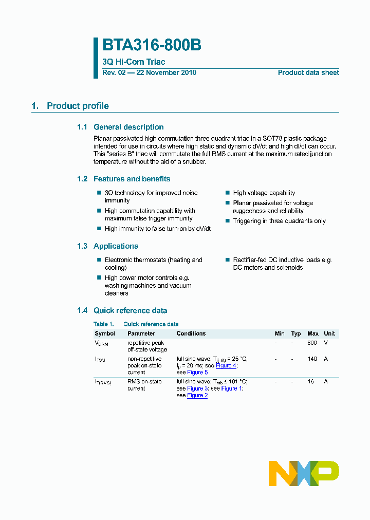 BTA316-800B_7529925.PDF Datasheet