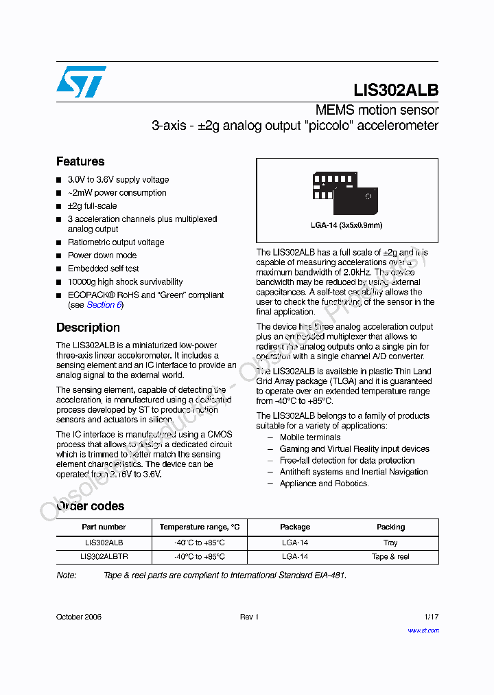 LIS302ALB_7541041.PDF Datasheet