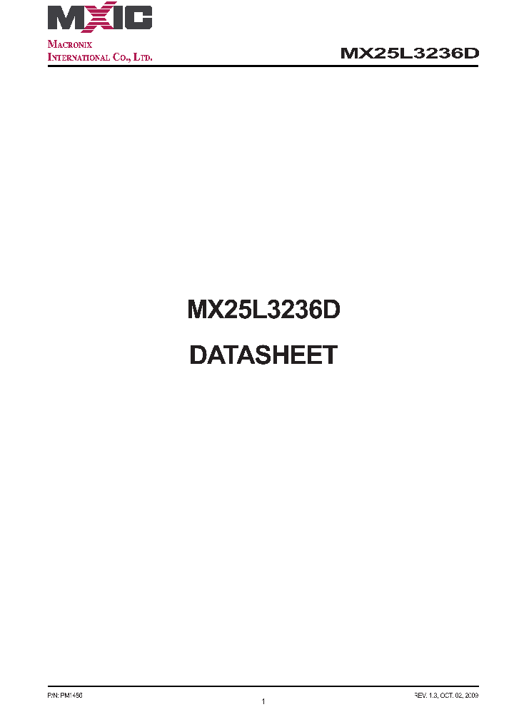 MX25L3236D_7542084.PDF Datasheet