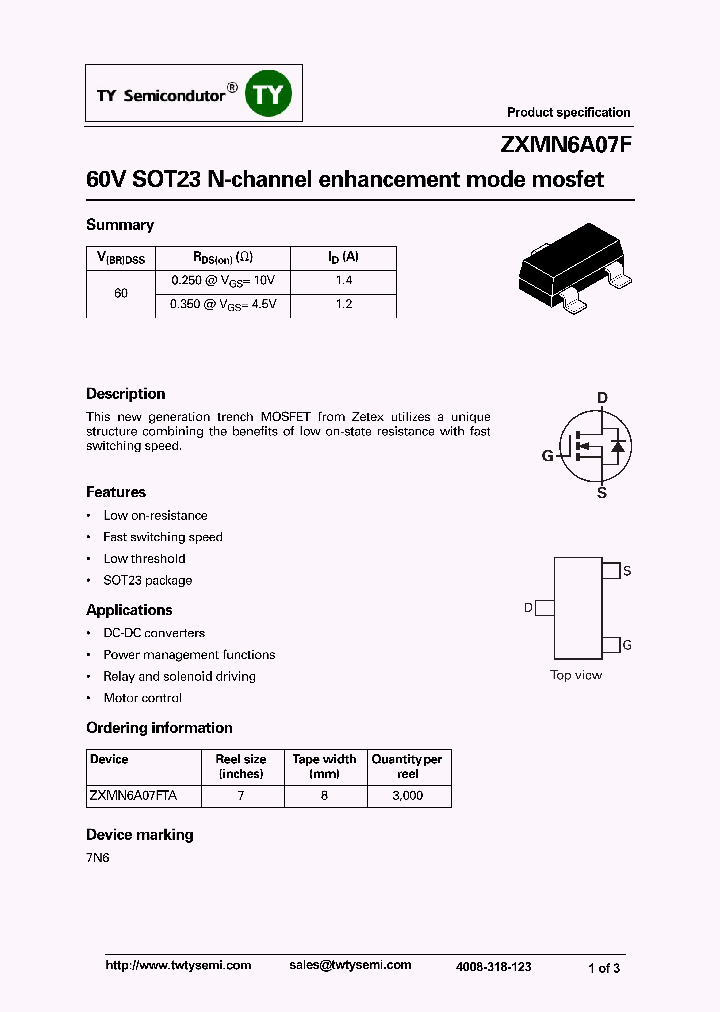 ZXMN6A07FTA_7545348.PDF Datasheet