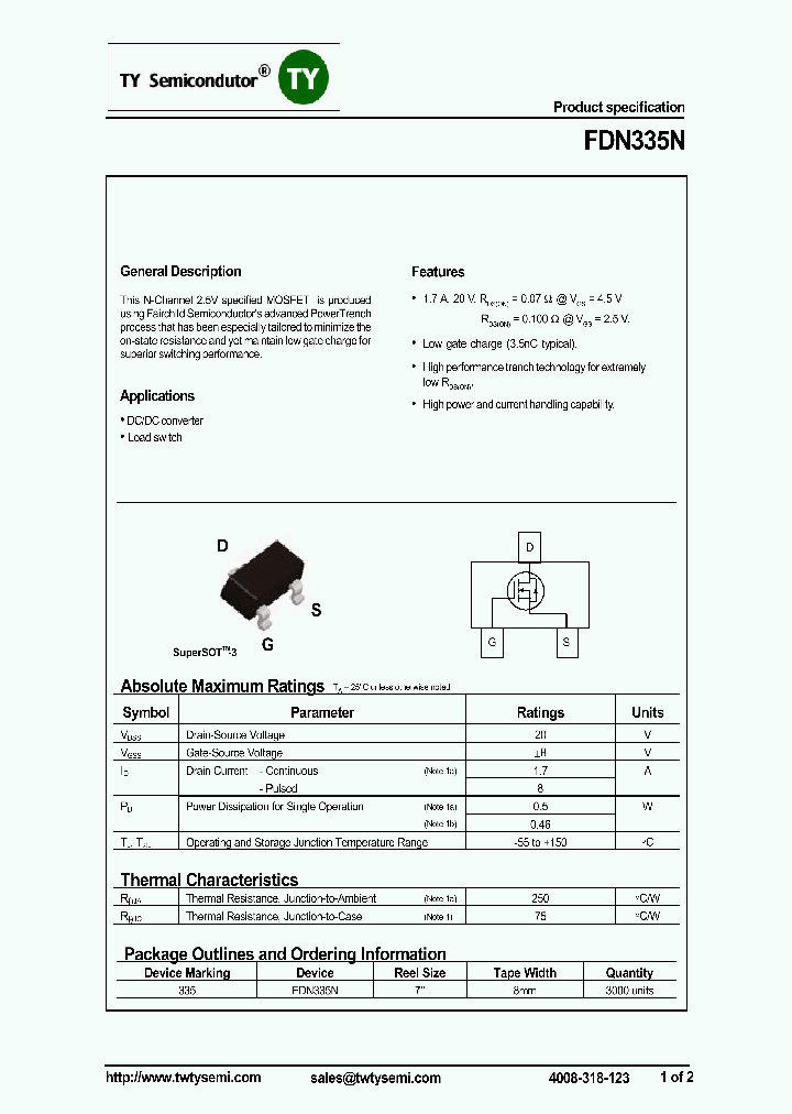 FDN335N_7550133.PDF Datasheet