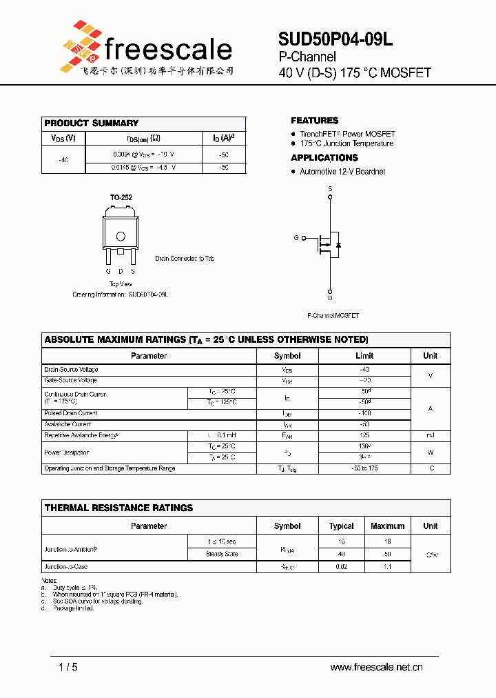 SUD50P04-09L_7550399.PDF Datasheet