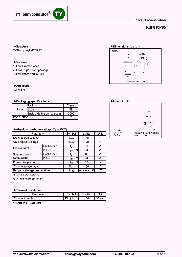 RSF010P05_7555481.PDF Datasheet