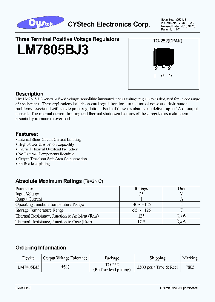 LM7805BJ3_7563619.PDF Datasheet