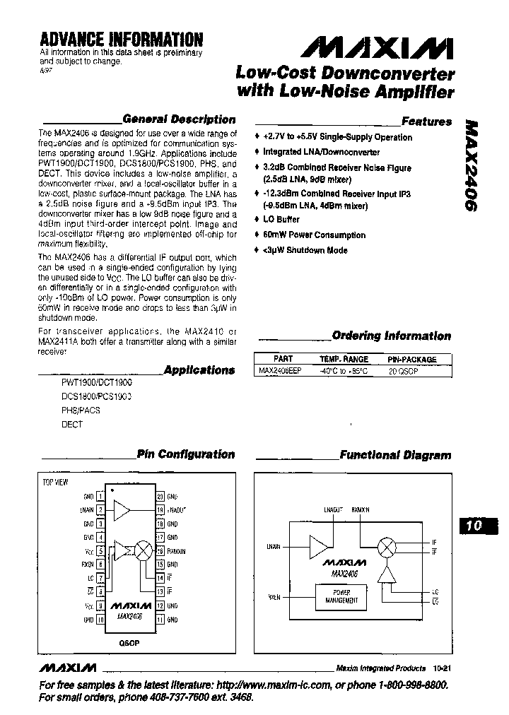 MAX2406EEPT_7565619.PDF Datasheet