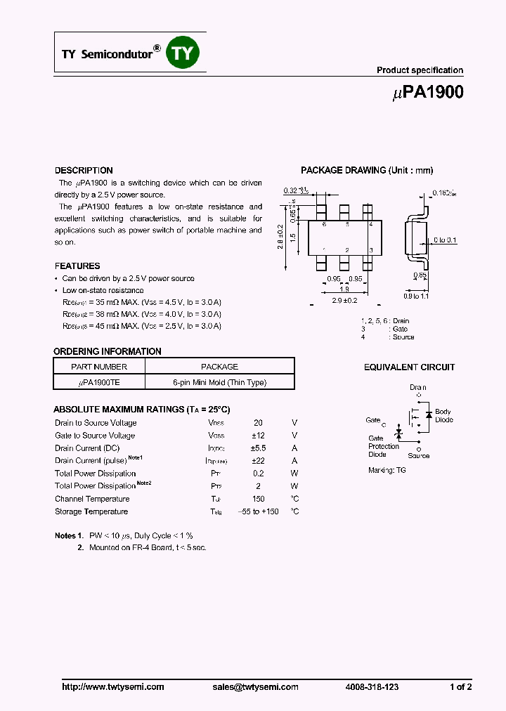 UPA1900TE_7567779.PDF Datasheet