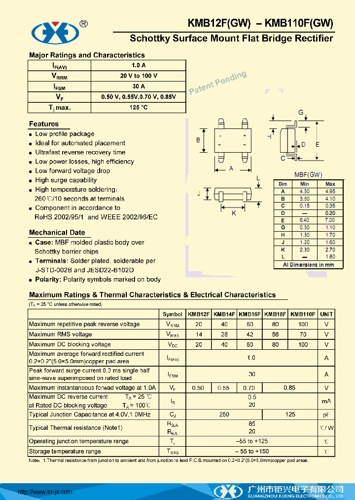 KMB110FGW_7576465.PDF Datasheet