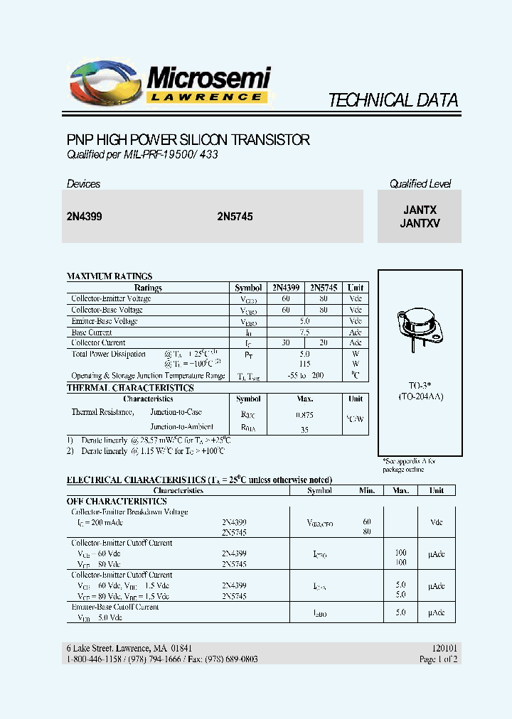 JANTX2N4399_7590266.PDF Datasheet