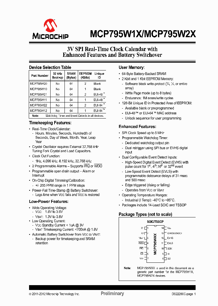 MCP795W10_7591751.PDF Datasheet
