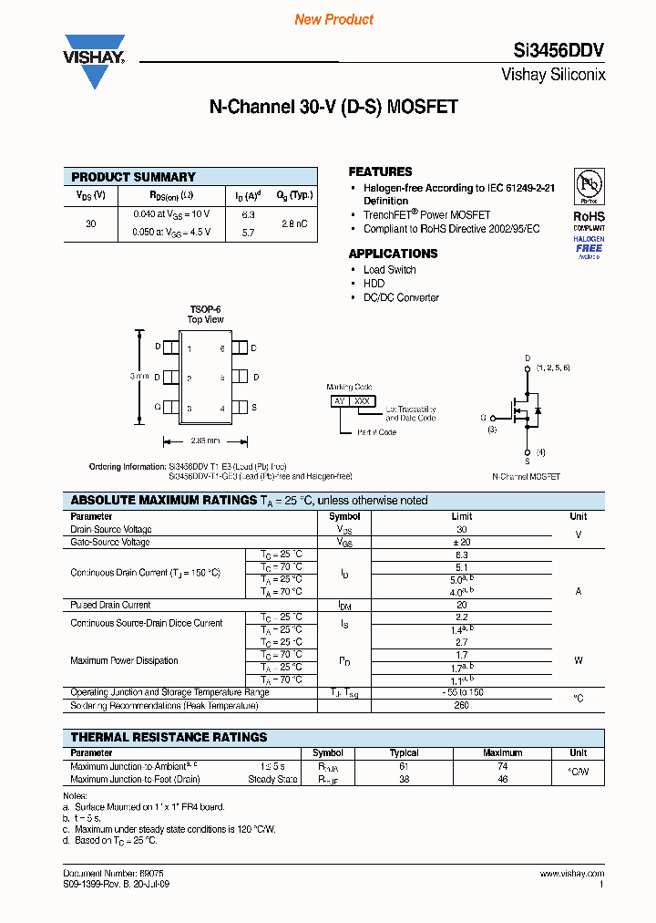 SI3456DDV-T1-GE3_7601872.PDF Datasheet