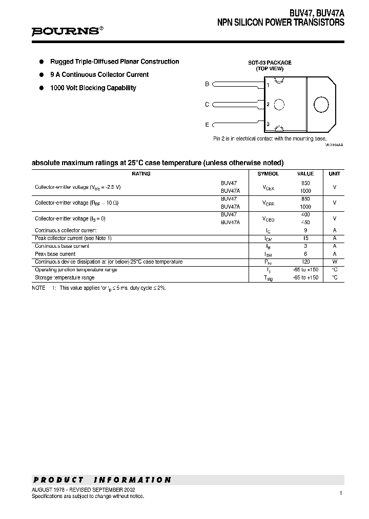 BUV47_7602347.PDF Datasheet