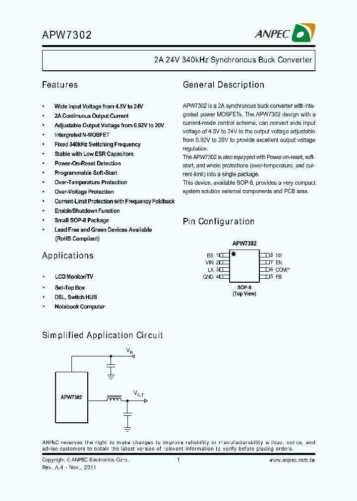 APW7302_7603445.PDF Datasheet