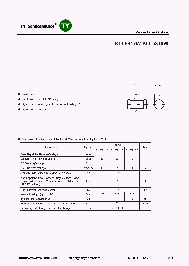 KLL5817W_7609516.PDF Datasheet