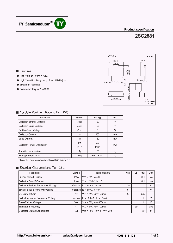 2SC2881_7612801.PDF Datasheet