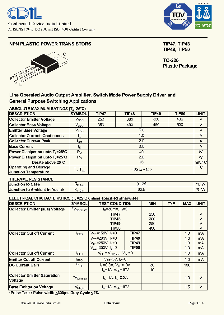 TIP50_7613489.PDF Datasheet