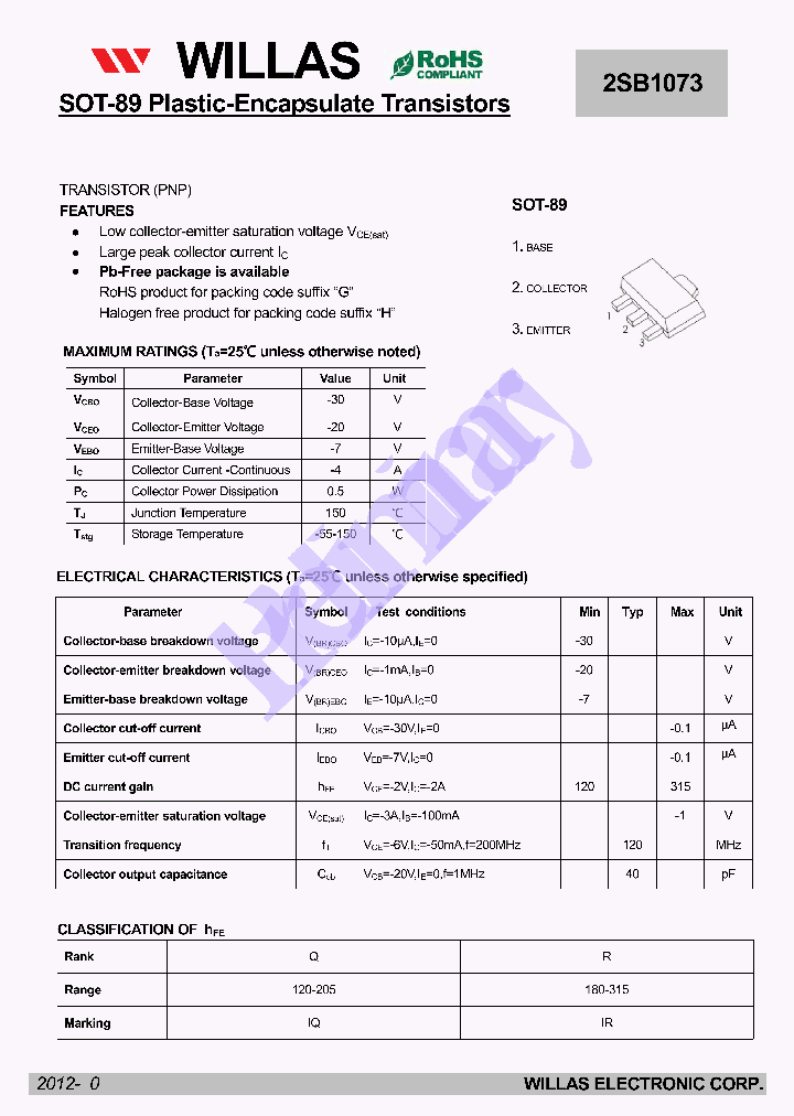 2SB1073_7616111.PDF Datasheet