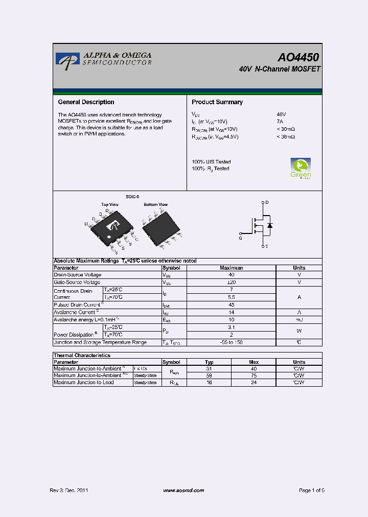 AO4450_7617240.PDF Datasheet