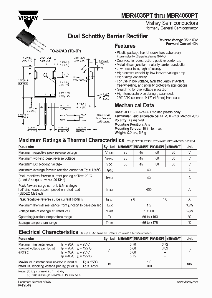 MBR4060PT_7622369.PDF Datasheet