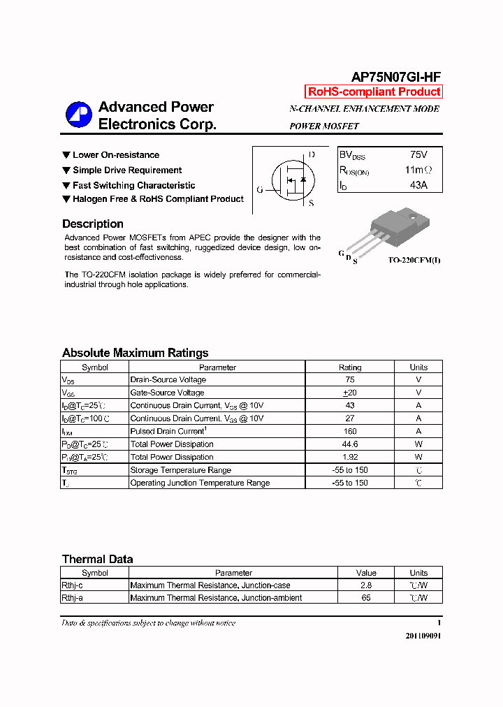 AP75N07GI-HF_7627098.PDF Datasheet