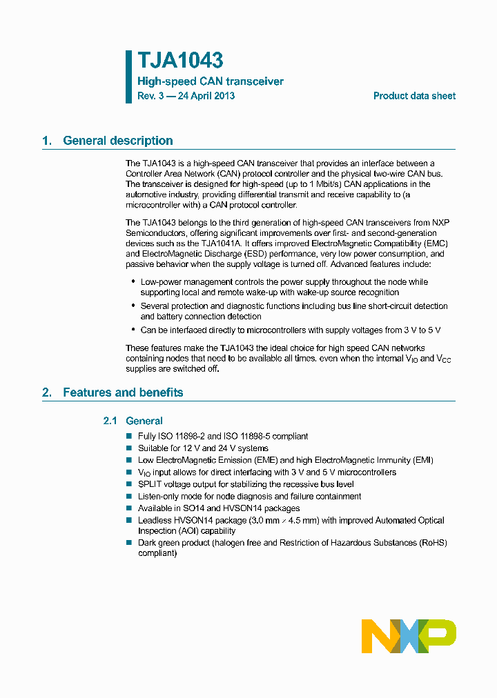 TJA1043T_7636700.PDF Datasheet