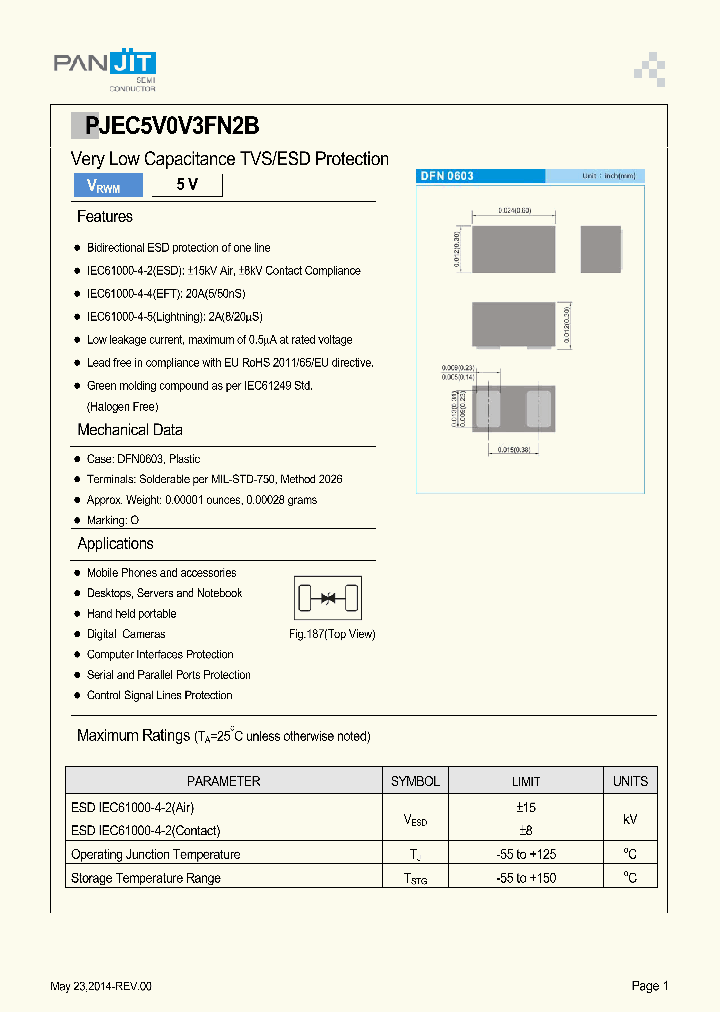 PJEC5V0V3FN2B_7641652.PDF Datasheet