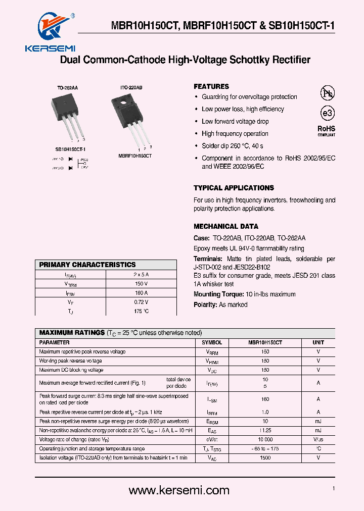 MBRF10H150CT-E345_7642998.PDF Datasheet