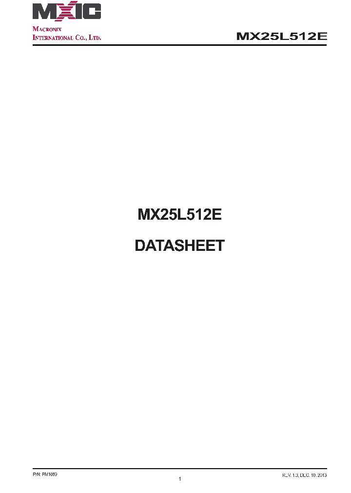 MX25L512E_7644030.PDF Datasheet