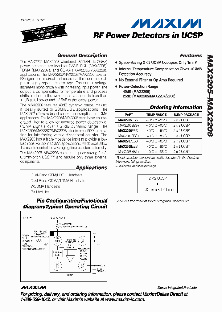 MAX2206EBST_7664246.PDF Datasheet