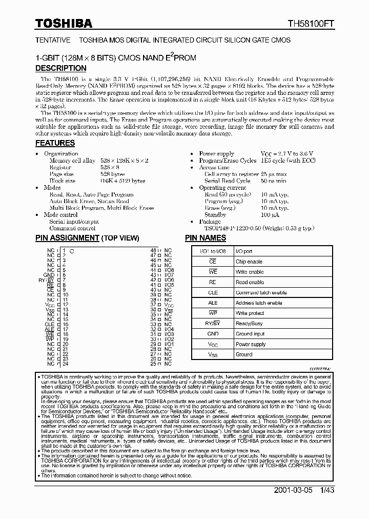 TH58100FT_7668326.PDF Datasheet