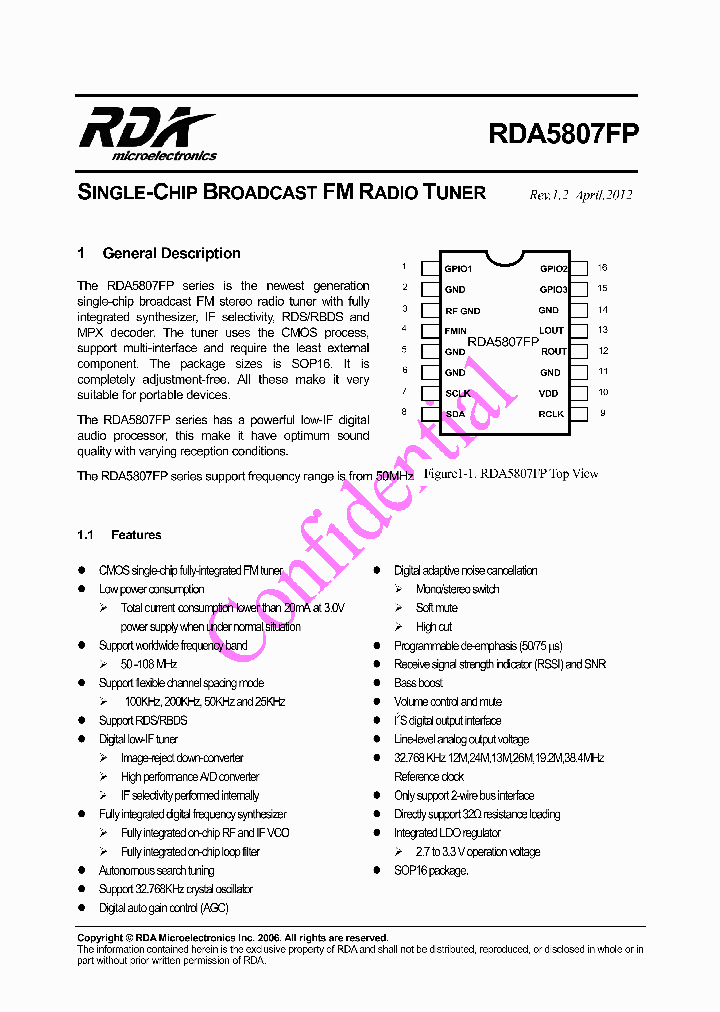 RDA5807FP_7668828.PDF Datasheet