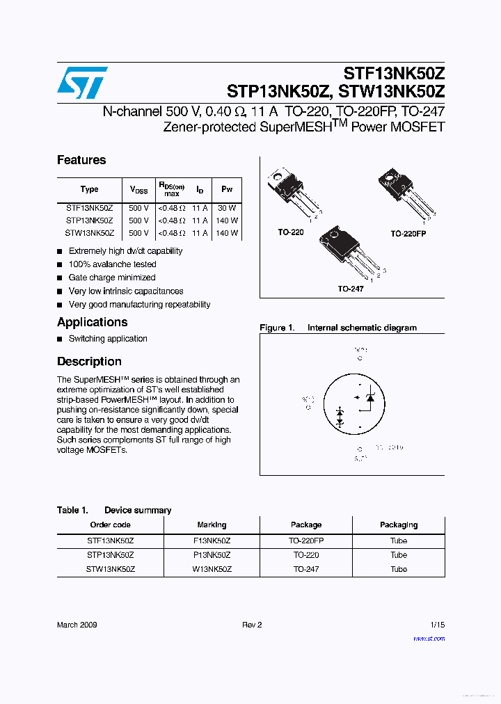 F13NK50Z_7669362.PDF Datasheet