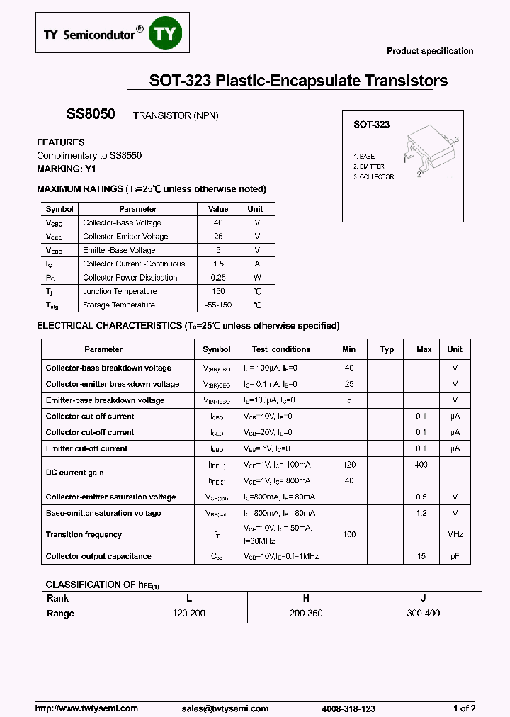SS8050-SOT323_7672121.PDF Datasheet