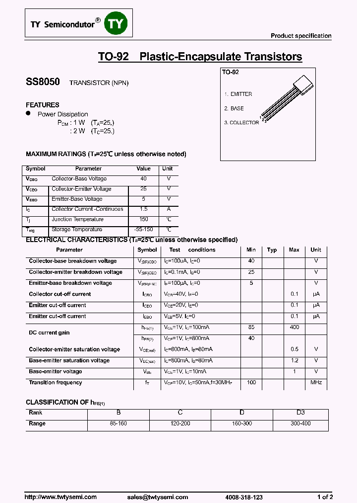 SS8050-TO92_7672122.PDF Datasheet