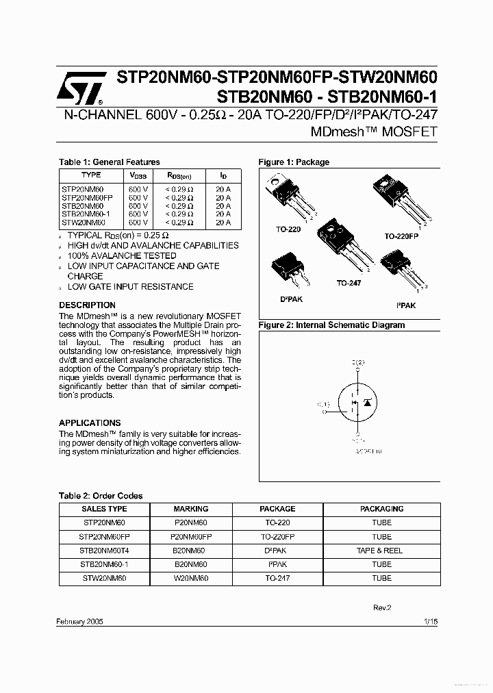 P20NM60_7673745.PDF Datasheet