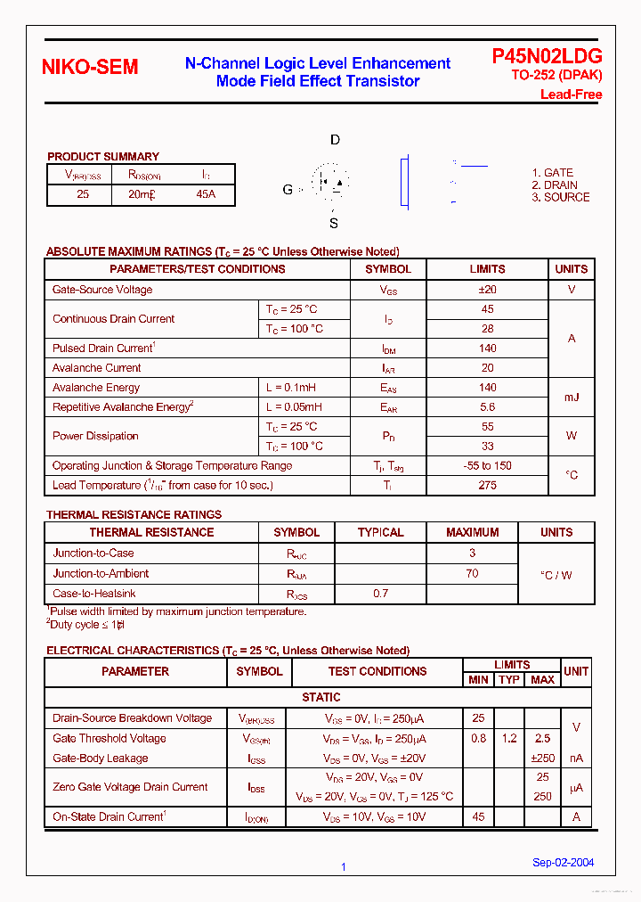 P45N02LDG_7676019.PDF Datasheet