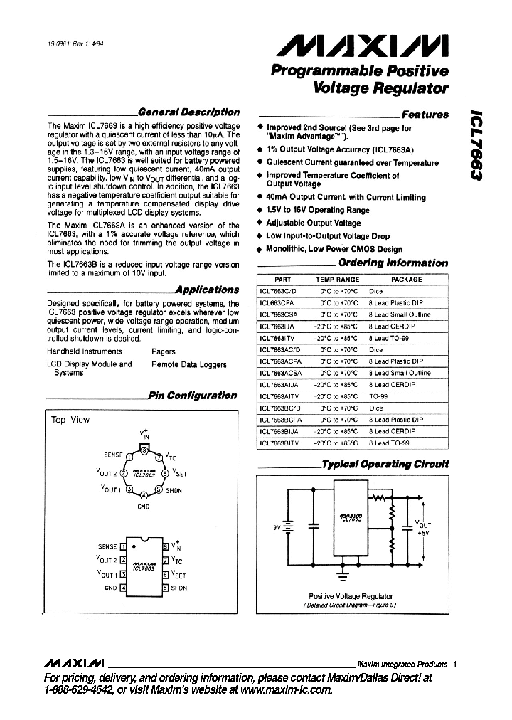 ICL7663ACPA_7677772.PDF Datasheet