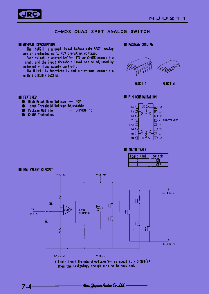 NJU211M-T2_7684346.PDF Datasheet